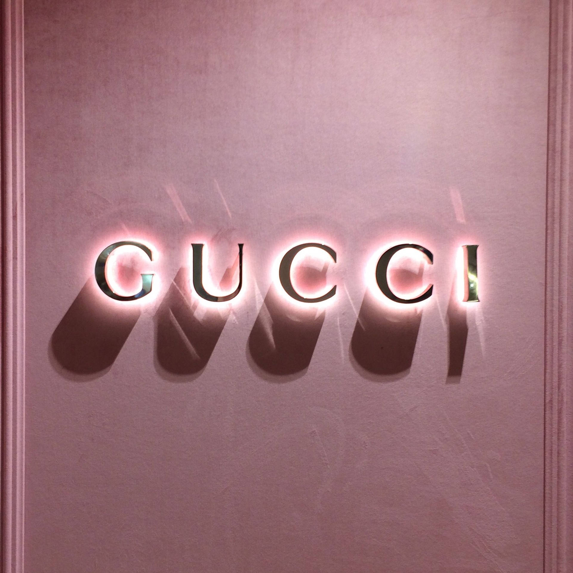 Download gucci rose gold backlight wallpaper