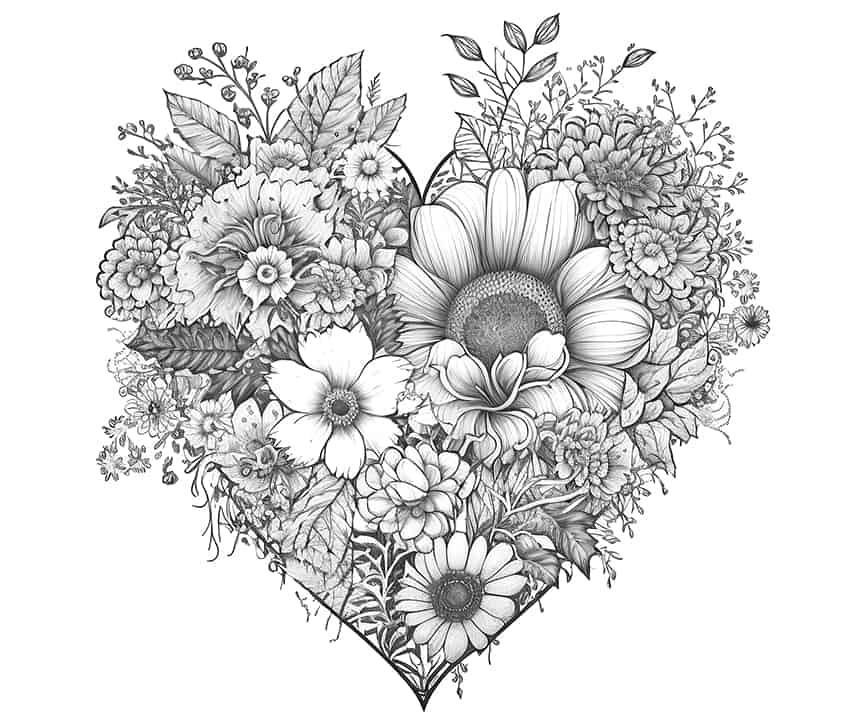 Heart coloring pages