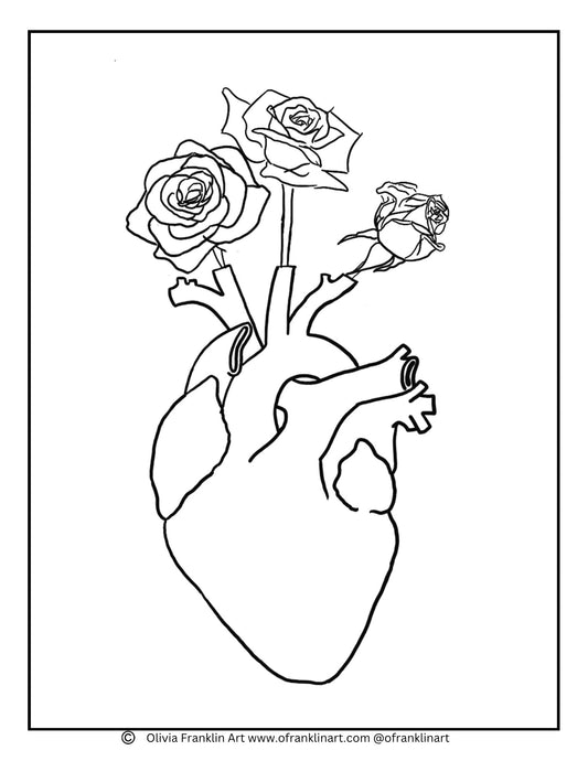 Printable coloring sheets by olivia franklin â olivia franklin art