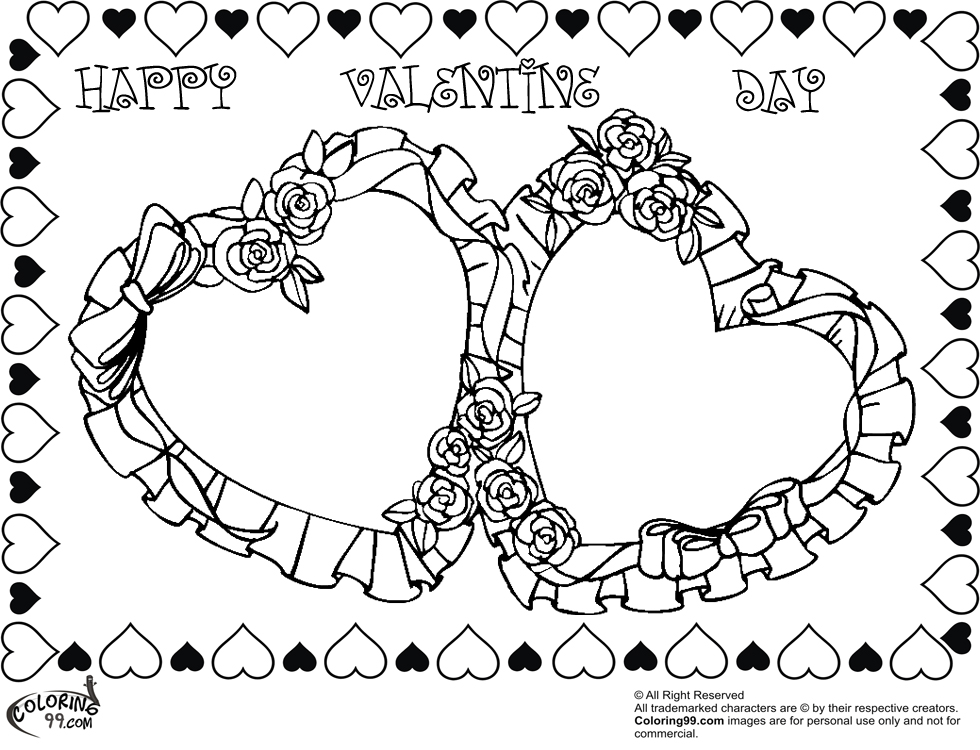 Rose valentine heart coloring pages team colors