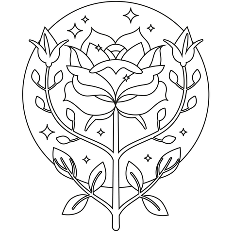 Rose coloring page free printable coloring pages