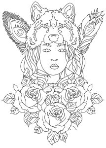 Rose coloring pages for adults kids