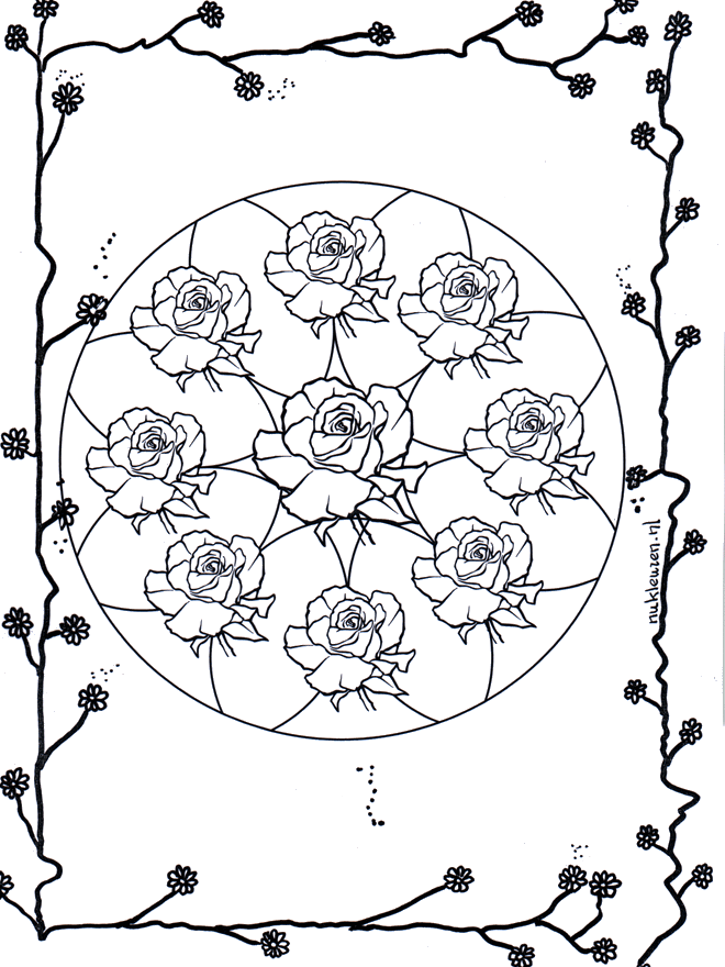 Mandala of roses