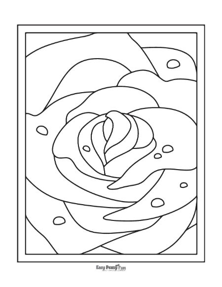 Printable rose coloring pages