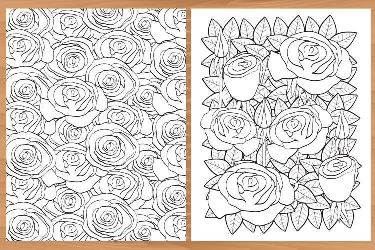 Roses printable coloring pages