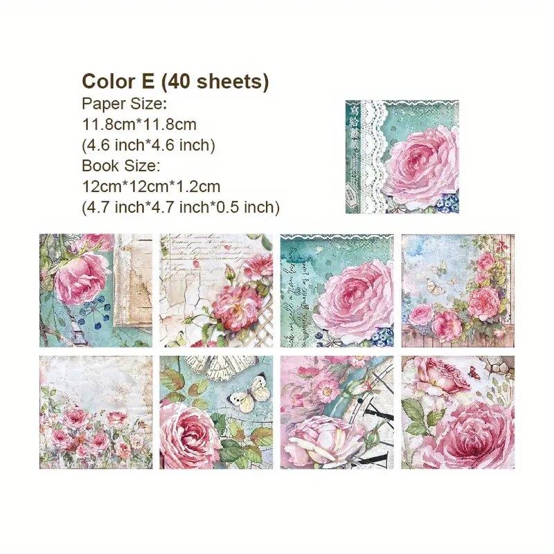 Vintage floral rose paper perfect for diy