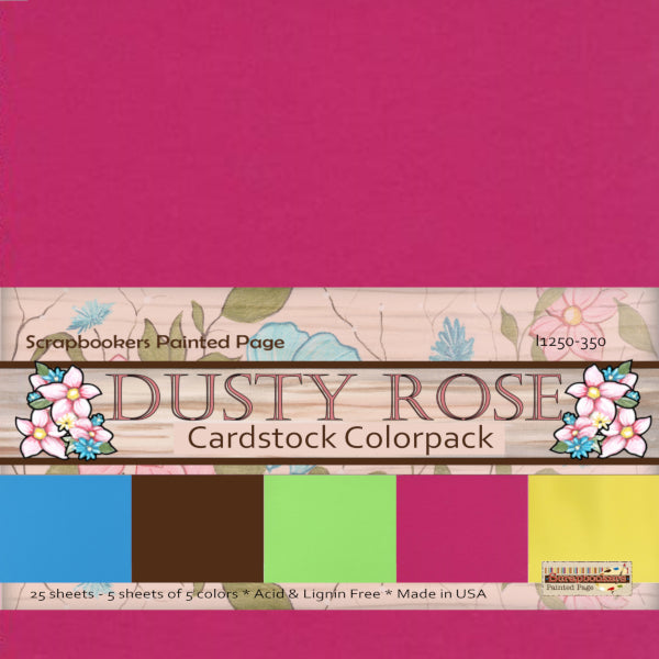 Dusty rose cardstock colorpack scrapbookers painted page