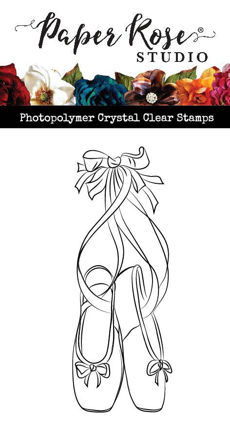 Ballet shoes clear stamp â paper rose studio