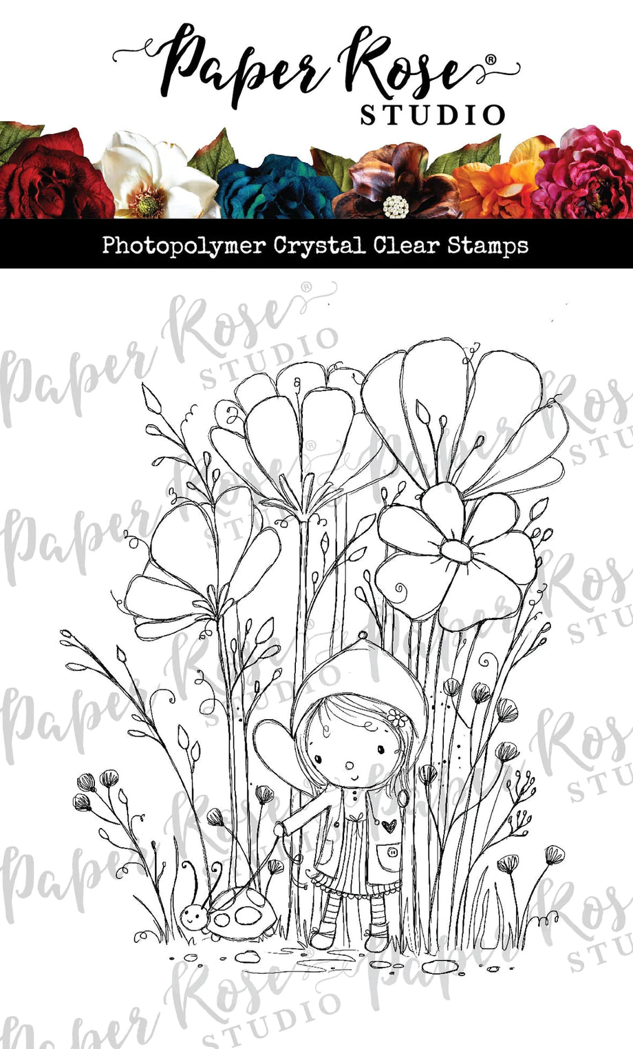 Paper rose clear stamp little fairystamp â natalie may scrapbooking