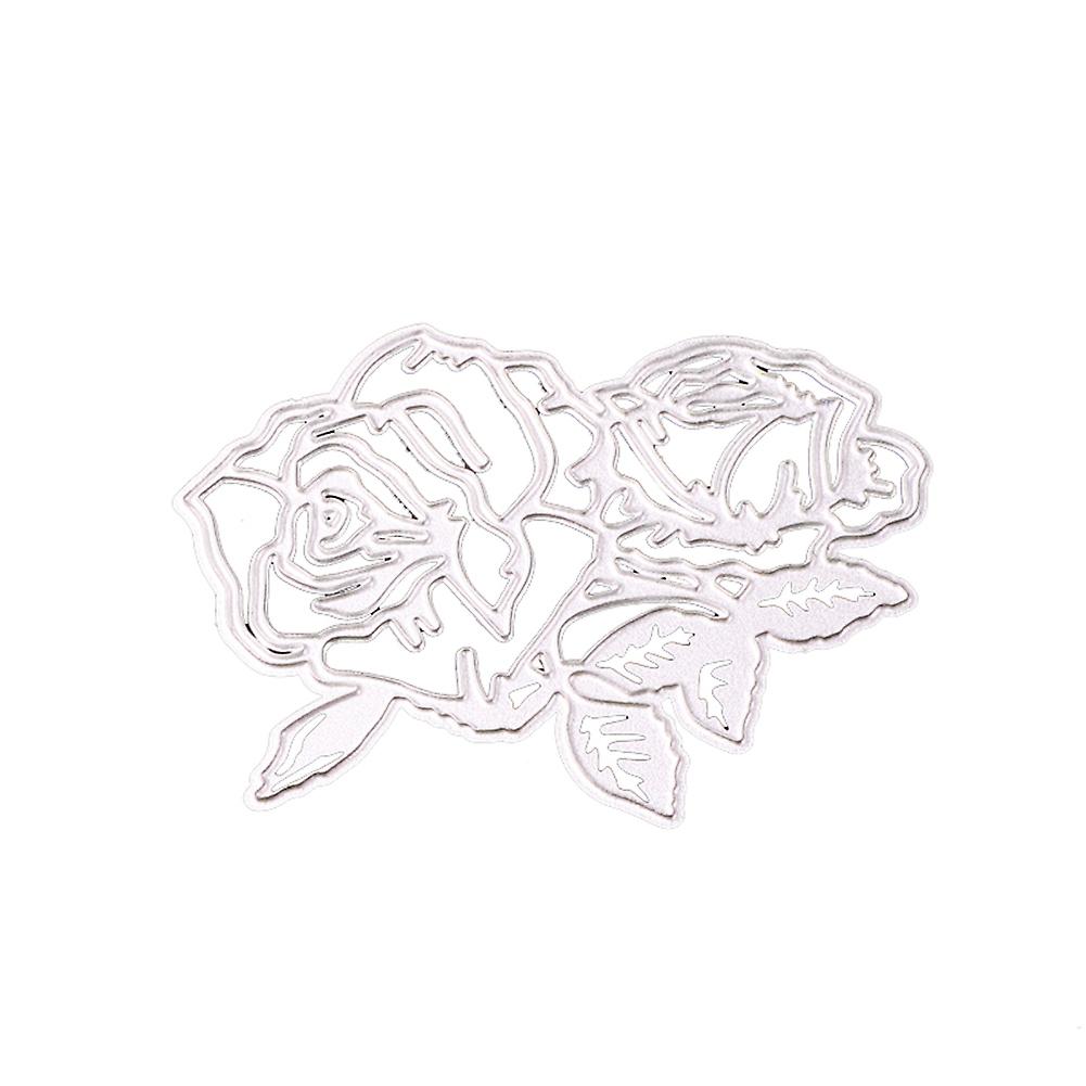 Pcs rose embossing stencil diy art paper craft card scrapbook der cutting die