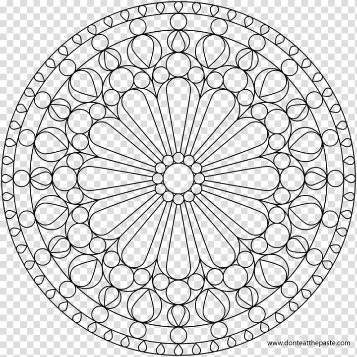 Free rose window stained glass coloring book mandala window transparent background png clipart