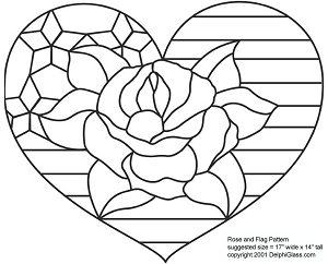 Free rose and flag pattern holiday holiday