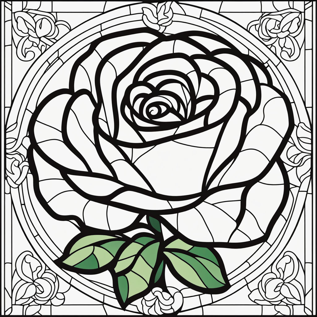 Different sized roses for coloring page