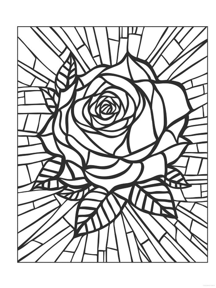 Rose window coloring pages coloring books rose coloring pages adult coloring pages