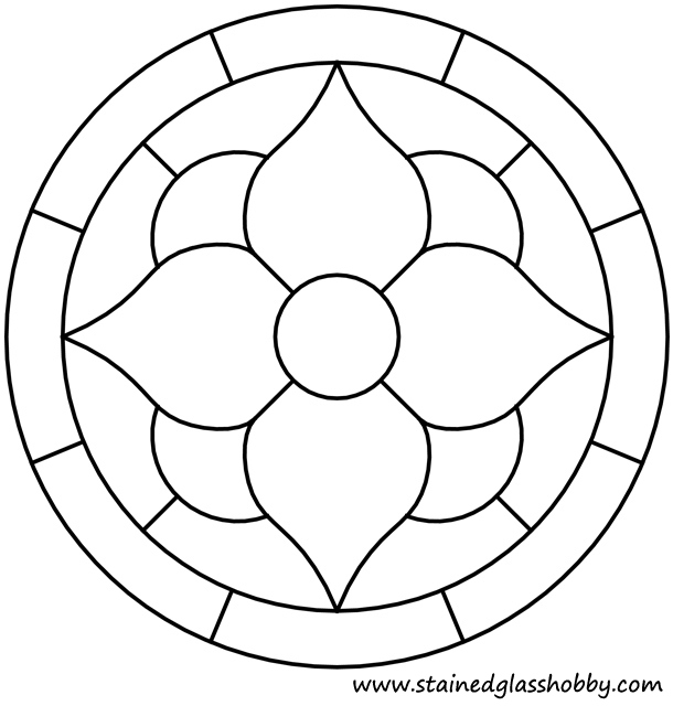 Flower round panel geometric design