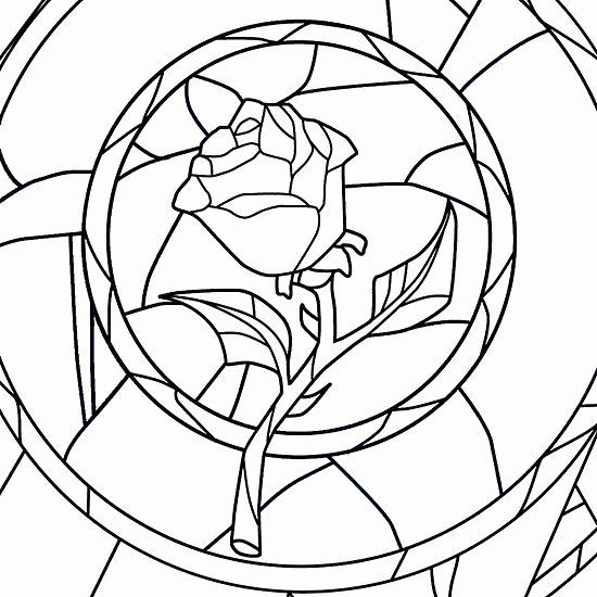 Beauty and the beast rose coloring page inspirational stained glass rose white enchanted forest coloring book rose coloring pages coloring pages