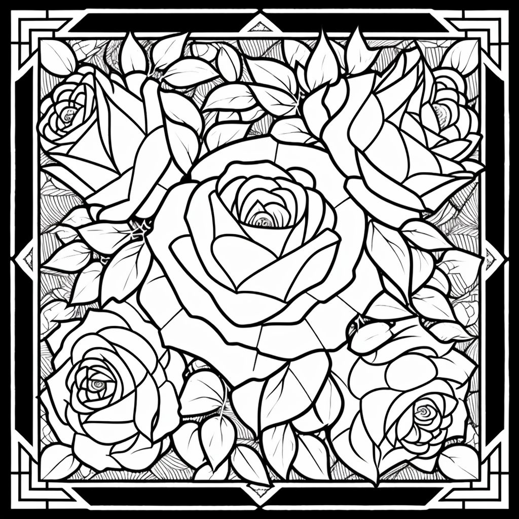 Ai midjourney prompts for geometric flower coloring pages â the ai prompt shop