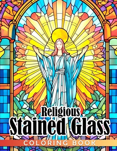 Religious stained glass coloring book bible themes rose windows gothic and floral designs coloring pages for all ages to have fun uniwind by sahar mccall