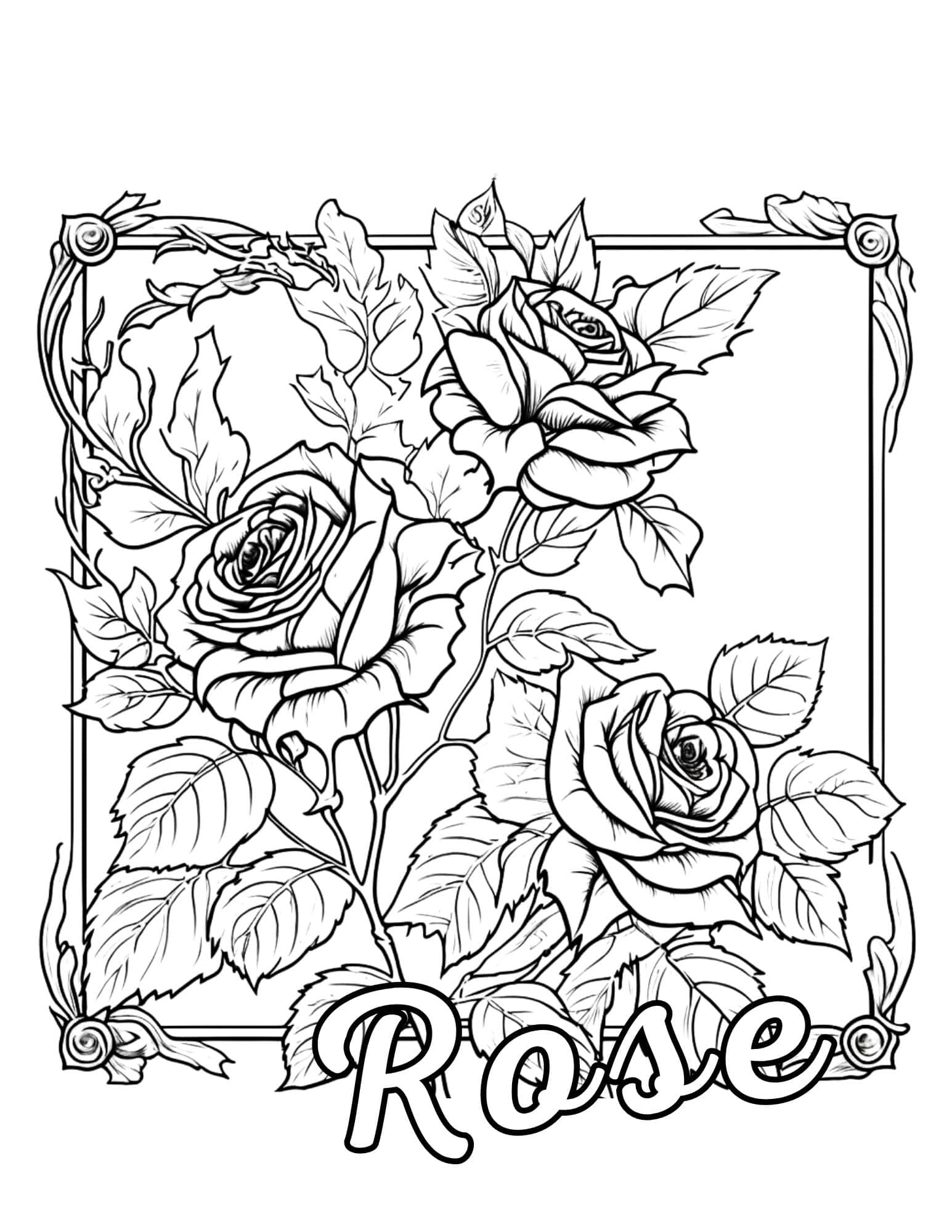 Stunning flower coloring pages for kids and adults