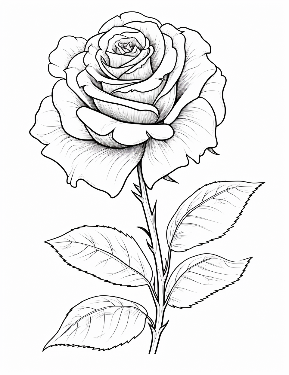 Rose flowers coloring book for children coloring pages