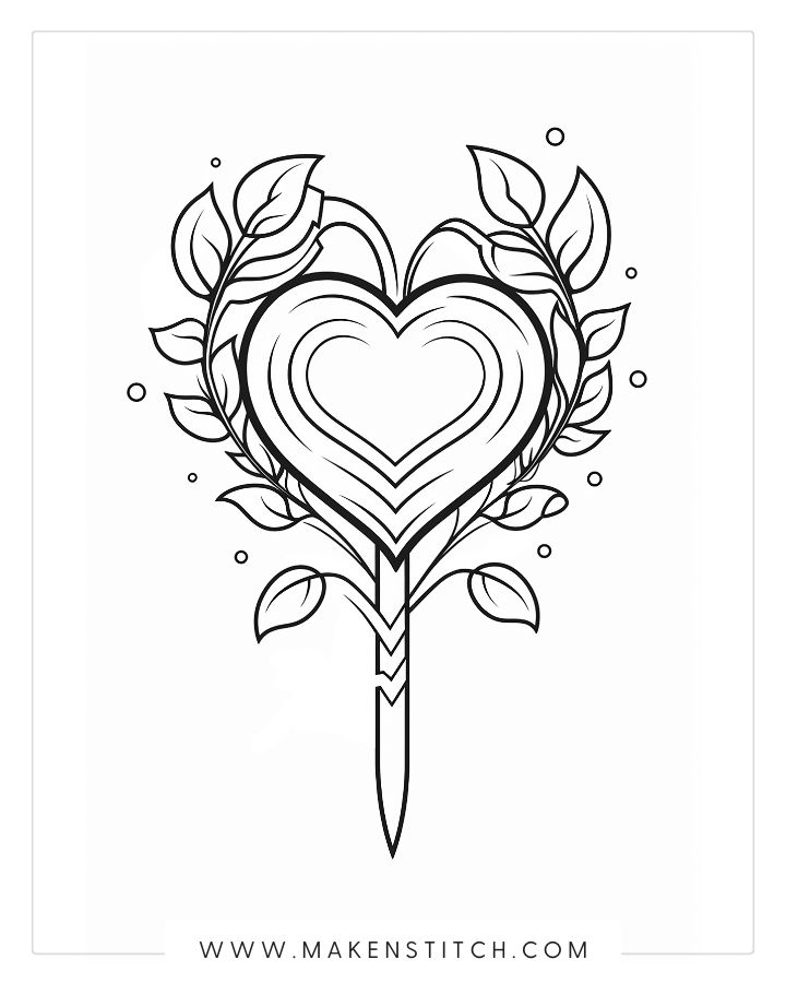 Free valentines heart coloring pages for kids and adults