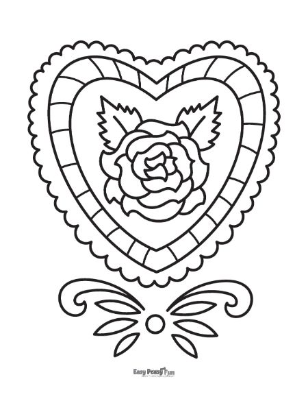 Printable rose coloring pages