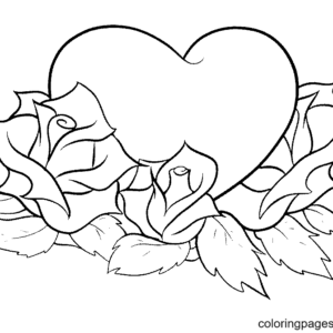 Heart coloring pages printable for free download