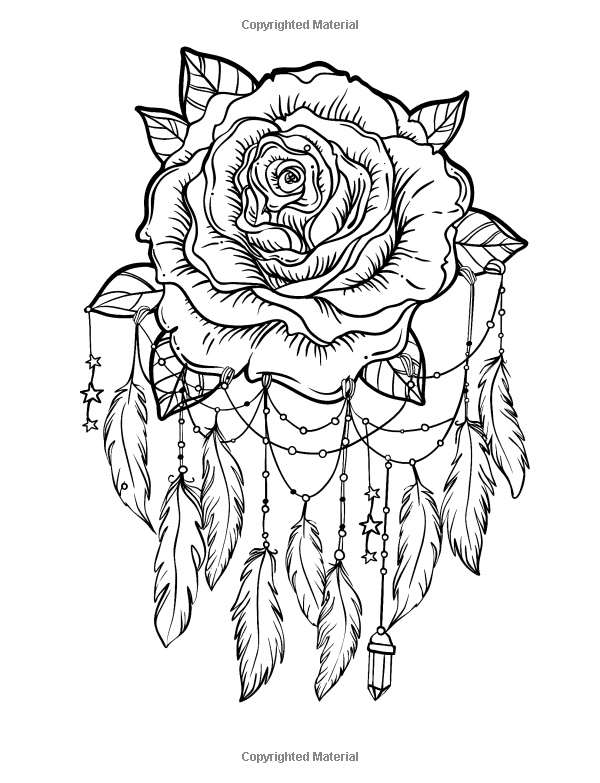 Tattoo adult coloring books skull coloring pages rose coloring pages coloring pages for grown ups