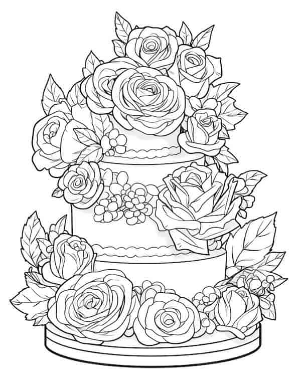 Beautiful rose coloring pages for kids and adults