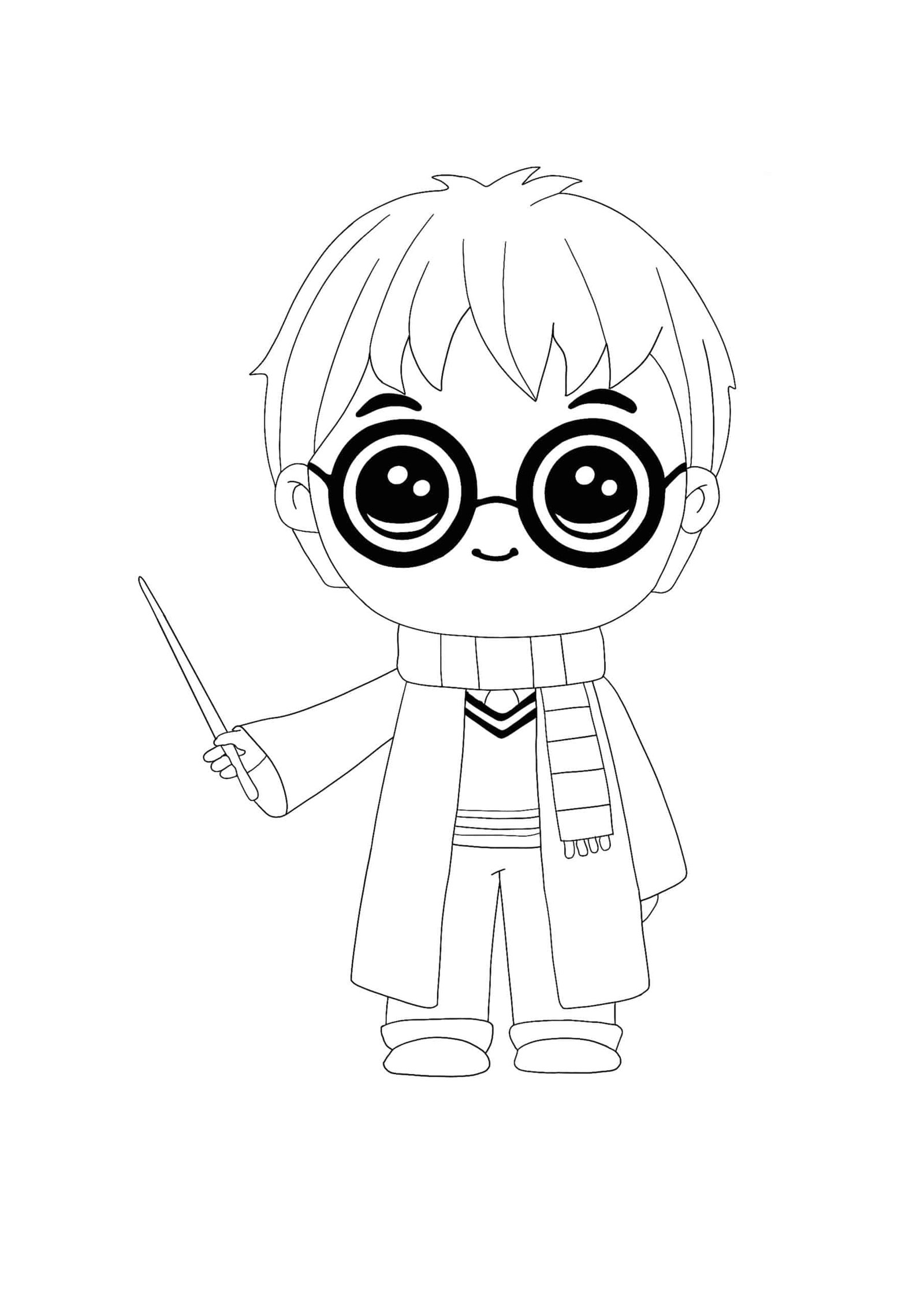 Kawaii harry potter coloring pages