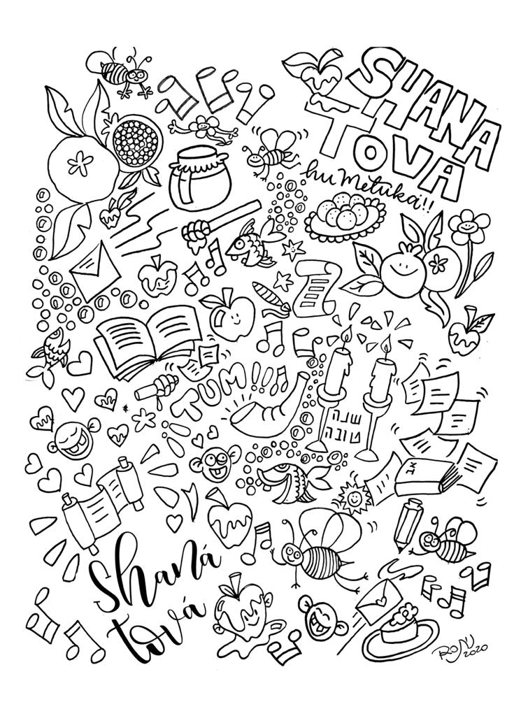 Free rosh hashana coloring pages