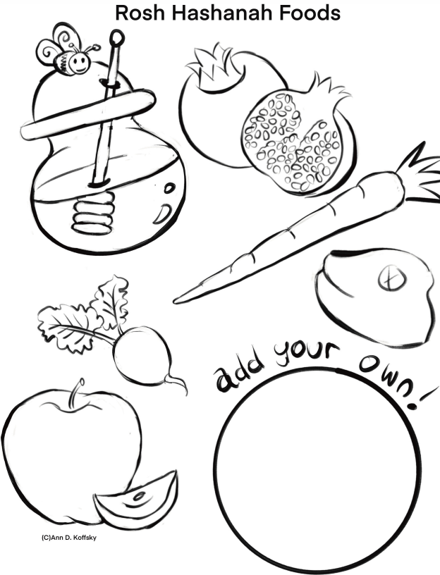 Free rosh hashana coloring pages