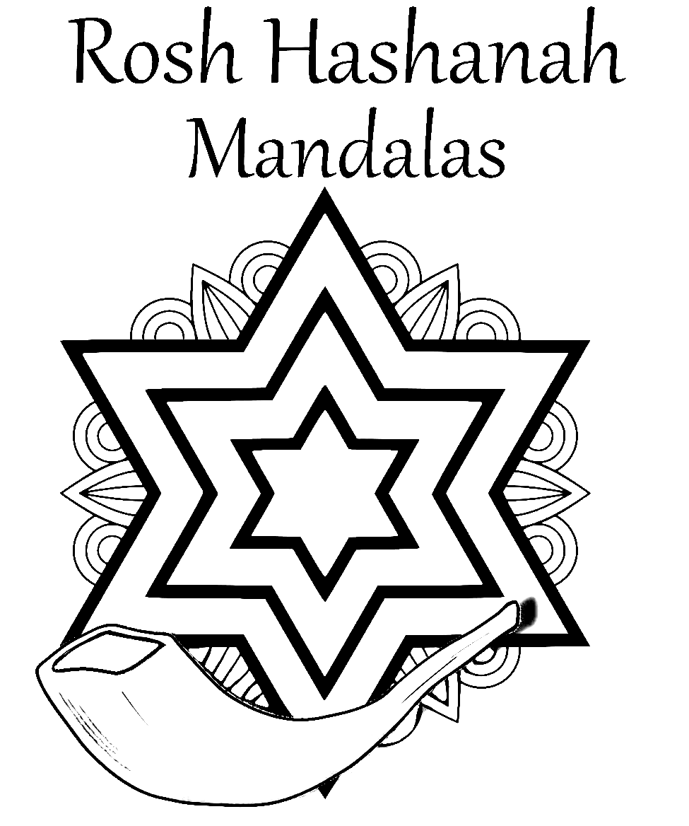 Rosh hashanah coloring pages printable for free download