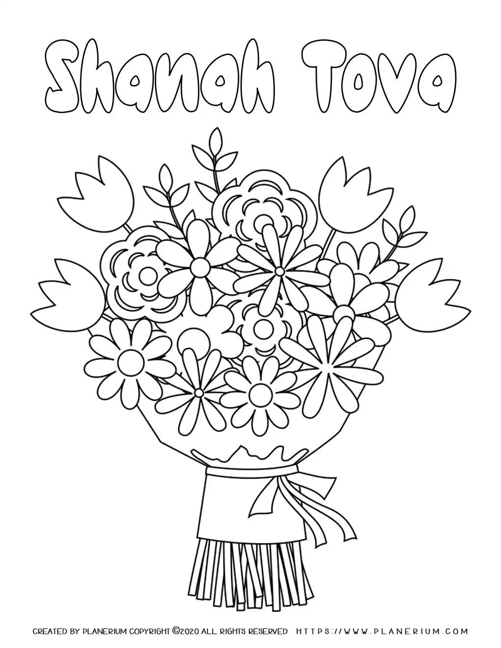 Rosh hashanah coloring pages shanah tovah