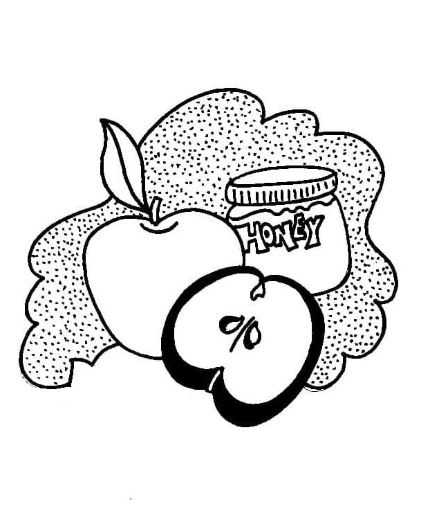 Print rosh hashanah coloring page