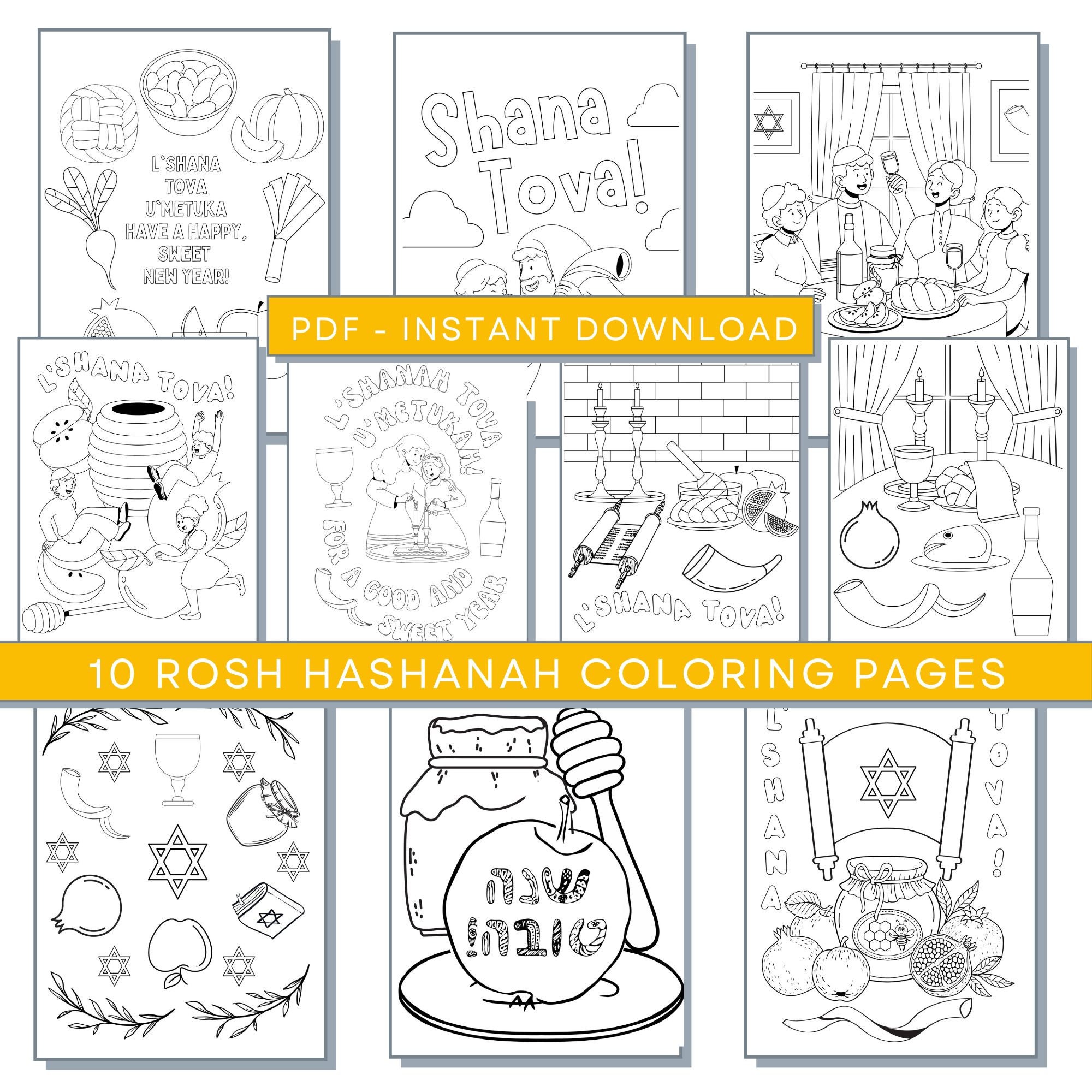 Rosh hashanah coloring pages for kids rosh hashanah printables rosh hashanah activity page jewish holiday coloring pages rosh hashanah