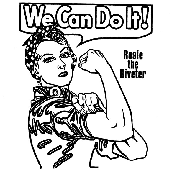 All cotton rosie the riveter print fabric archives