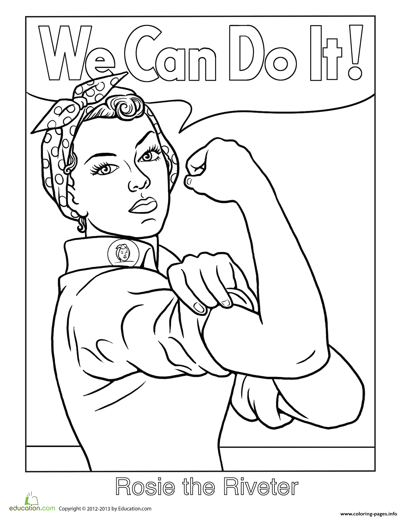 Rosie the riveter we can do it coloring pages printable coloring sheets coloring pages coloring sheets