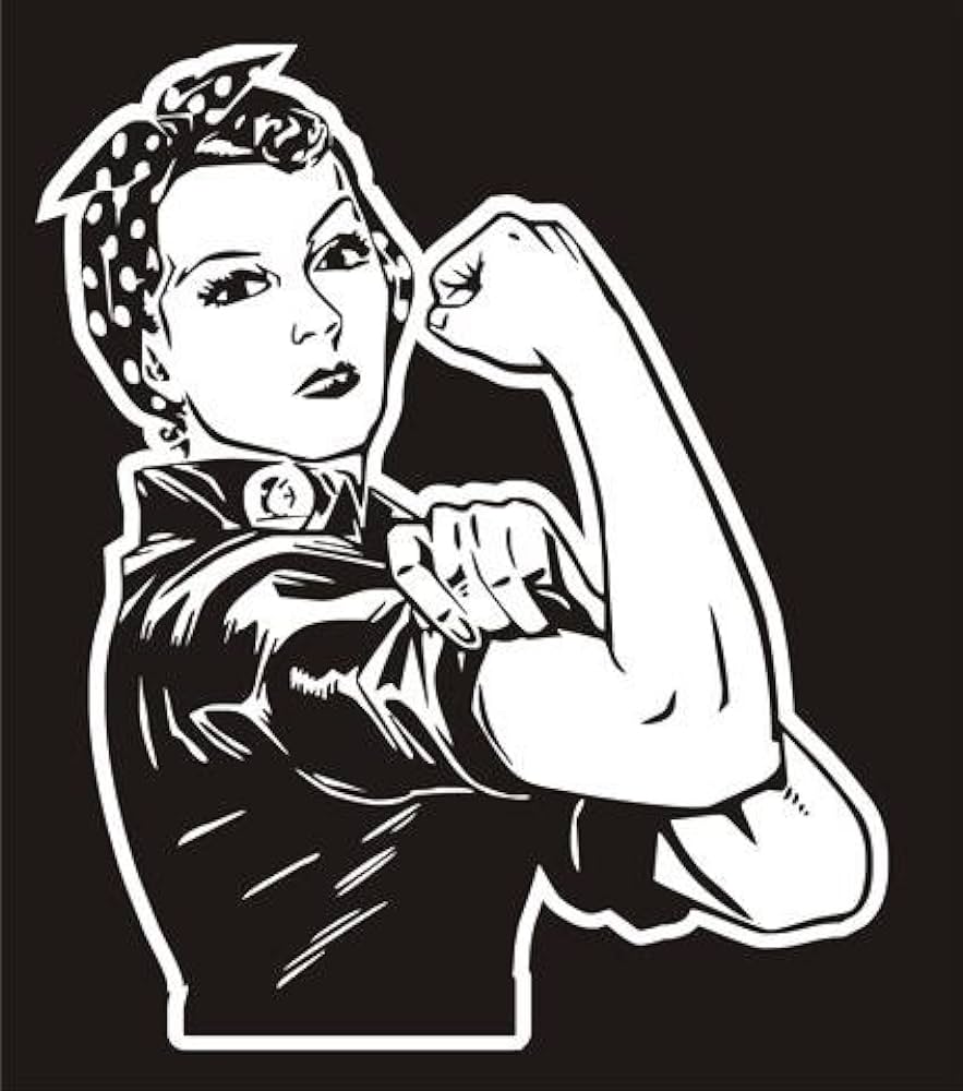 Rosie the riveter v decal sticker