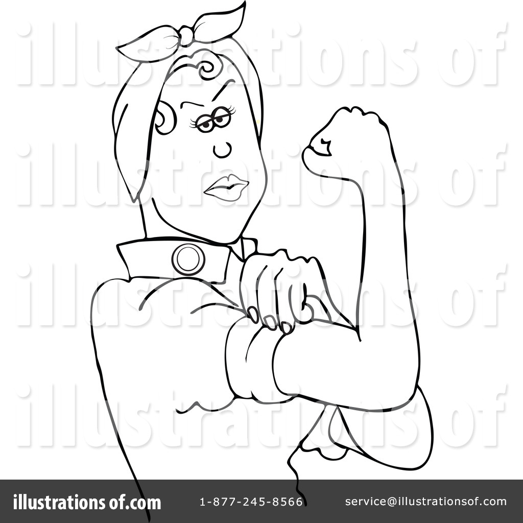 Rosie the riveter clipart