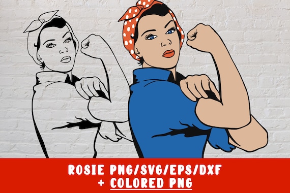 Rosie the riveter svg cut file pin up feminist vector vinyl