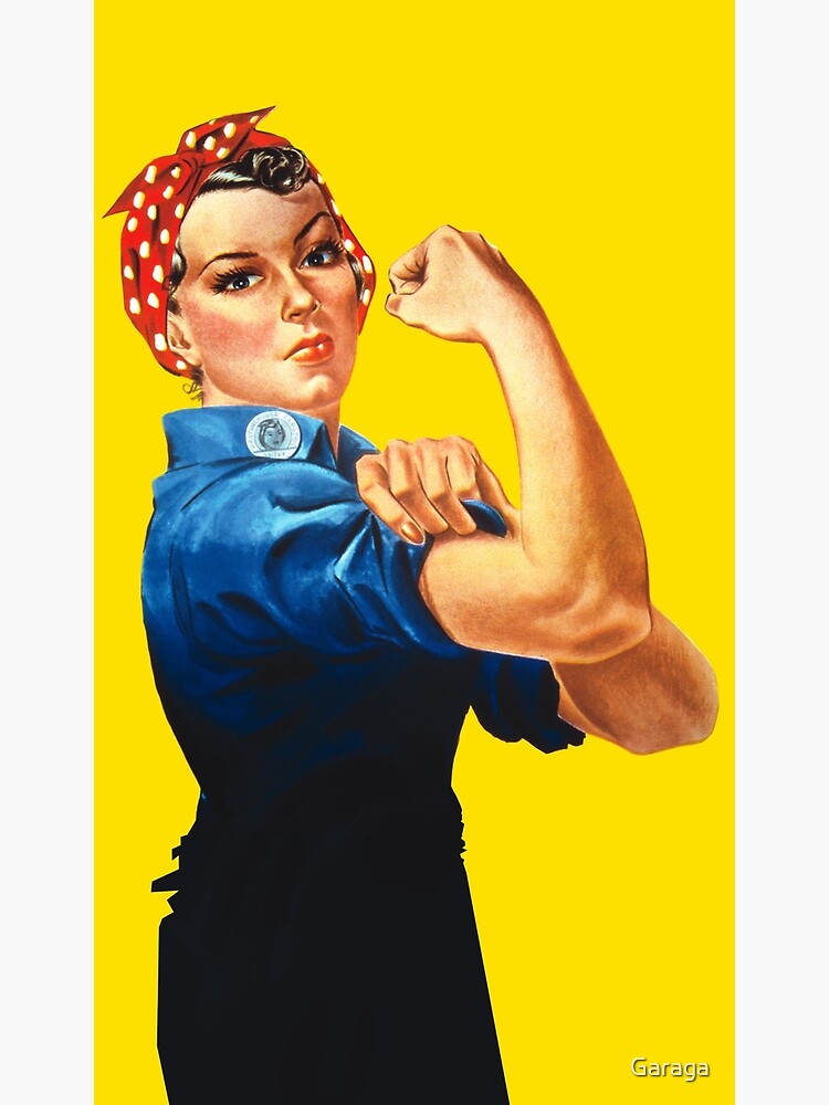 Rosie the riveter retro style design poster for sale by garaga