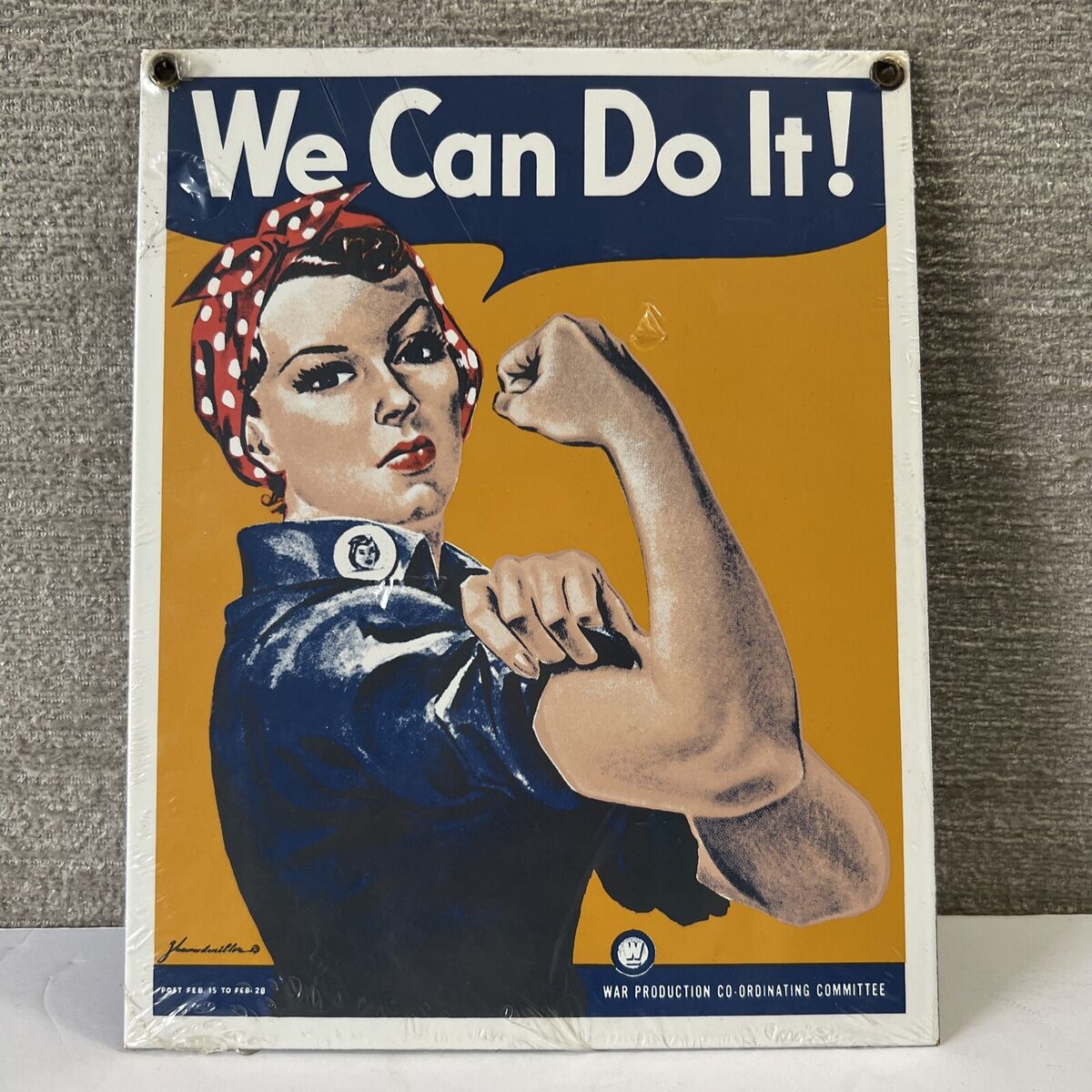 We can do it rosie the riveter metal poster sign ande rooney x new