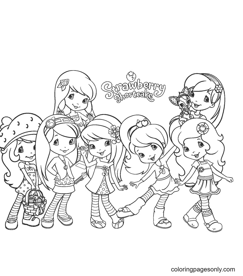 Strawberry shortcake coloring pages