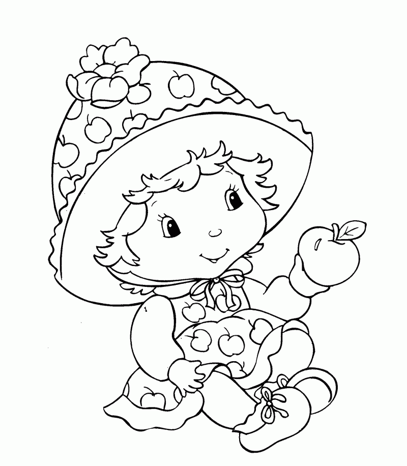 Sweeten your childs coloring time with strawberry shortcake coloring pages