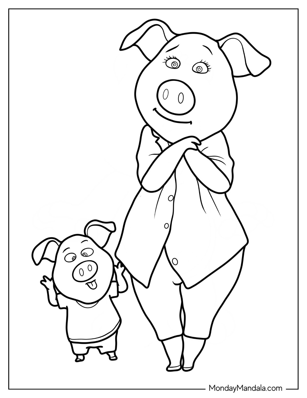 Sing coloring pages free pdf printables