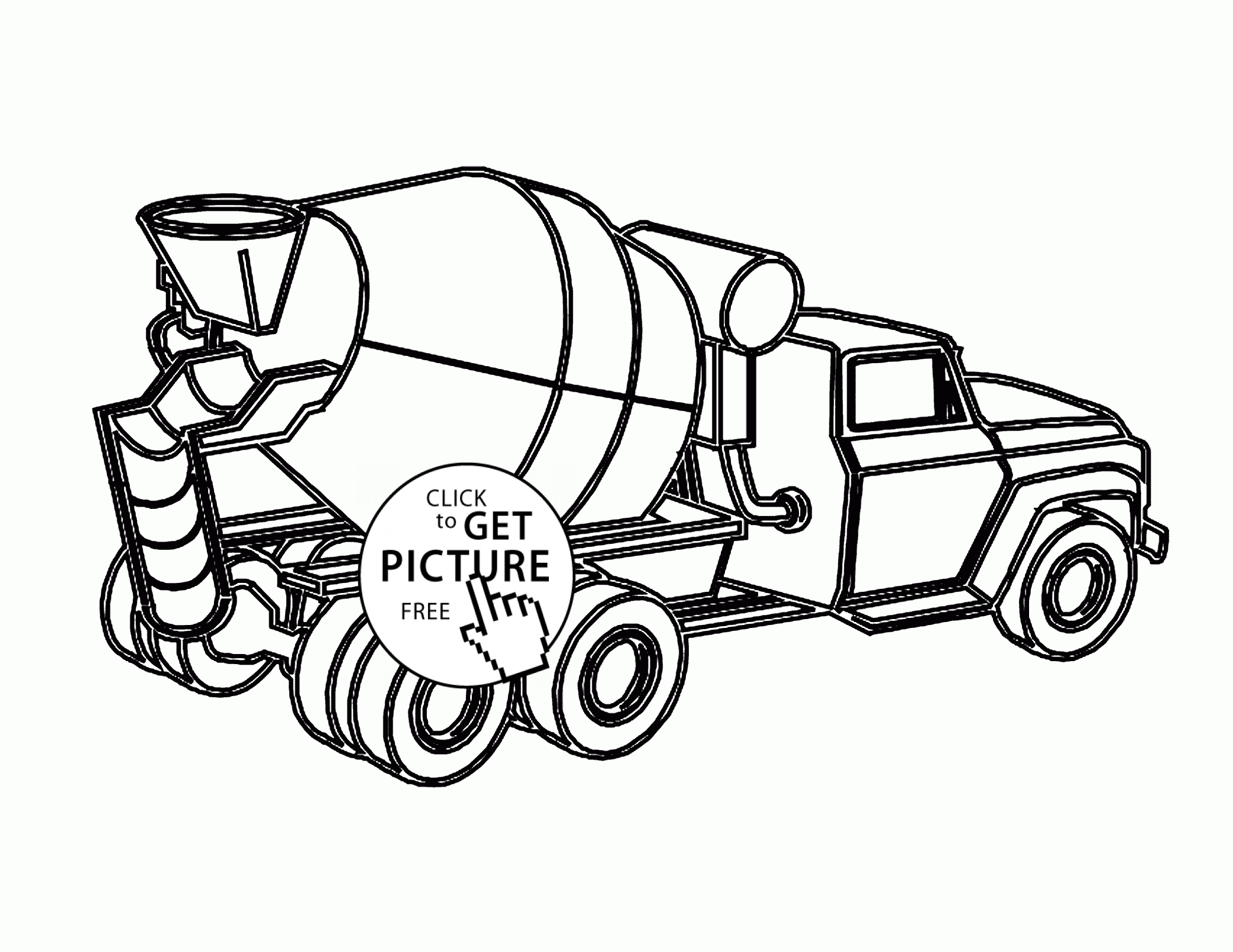 Cement mixer coloring page for kids transportation coloring pages printables free