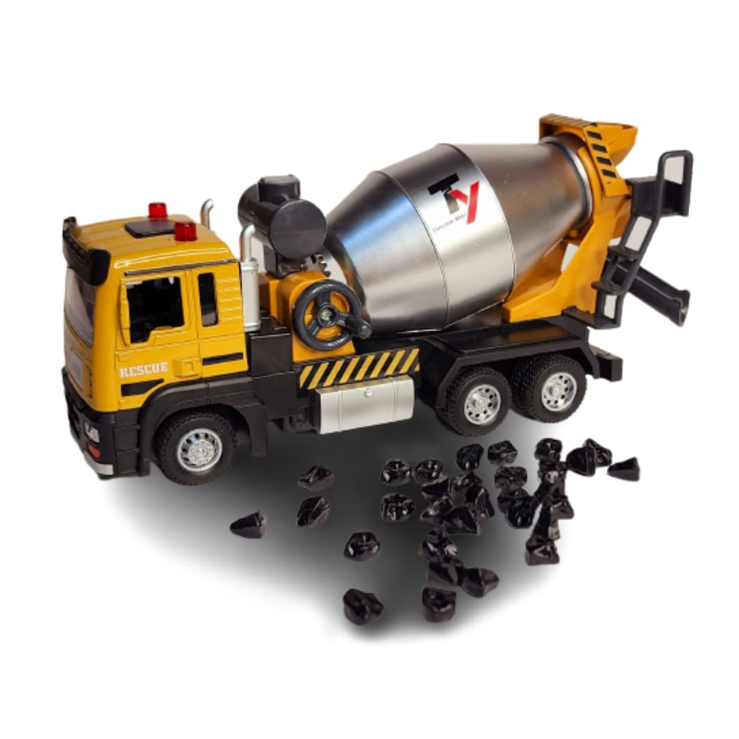 Buy toytrends nm toys toytrends die cast alloy cement mixer truck with lights sound scale pullback concrete mixer truck with rotatg drum onle at low prices dia