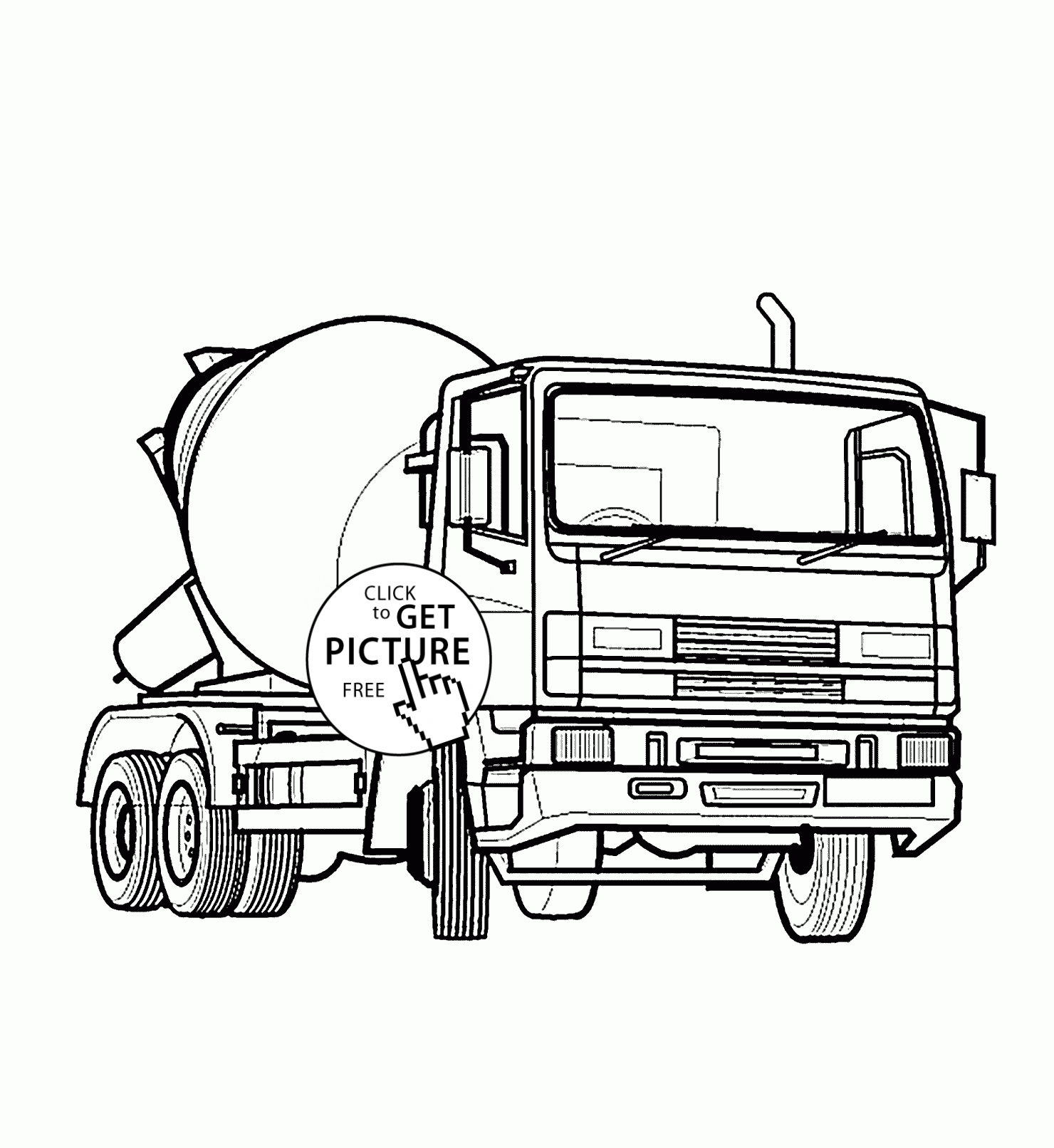 Concrete mixer truck coloring page for kids transportation coloring pages printables freâ truck coloring pages cars coloring pages monster truck coloring pages