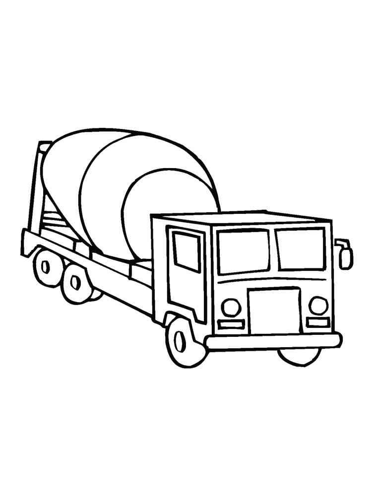 Cement mixer coloring pages